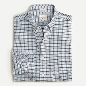J. Crew Slim Cotton Oxford Long Sleeved Shirt in Multi Gingham Size M